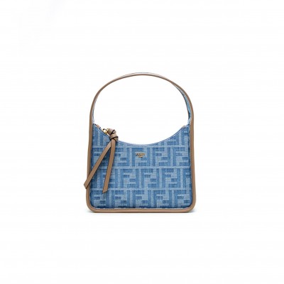 FENDI DENIM FF MINI FENDESSENCE BAG 8BS094AS3F (27*20.5*7cm)